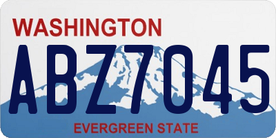 WA license plate ABZ7045