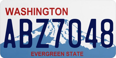 WA license plate ABZ7048