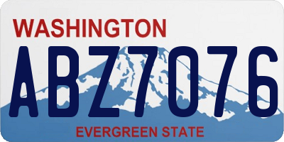 WA license plate ABZ7076