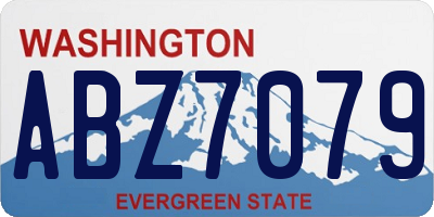 WA license plate ABZ7079