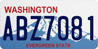 WA license plate ABZ7081