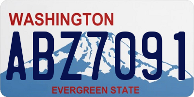 WA license plate ABZ7091
