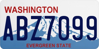 WA license plate ABZ7099