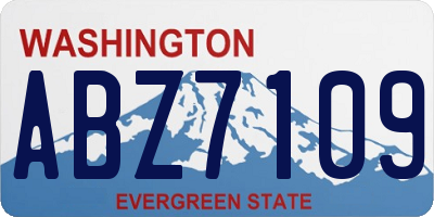WA license plate ABZ7109