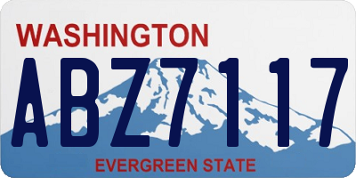 WA license plate ABZ7117