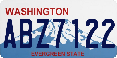 WA license plate ABZ7122