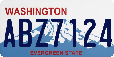 WA license plate ABZ7124