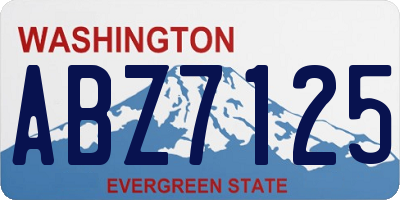 WA license plate ABZ7125