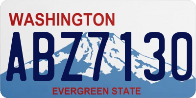 WA license plate ABZ7130