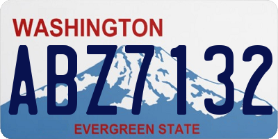 WA license plate ABZ7132
