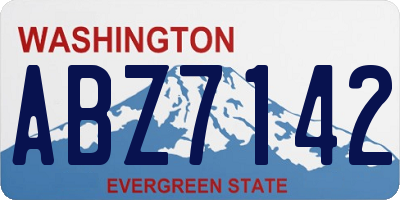 WA license plate ABZ7142