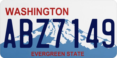 WA license plate ABZ7149