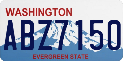WA license plate ABZ7150