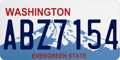 WA license plate ABZ7154