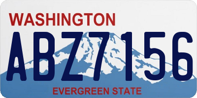 WA license plate ABZ7156