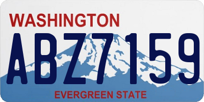 WA license plate ABZ7159