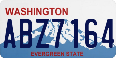 WA license plate ABZ7164