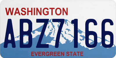 WA license plate ABZ7166