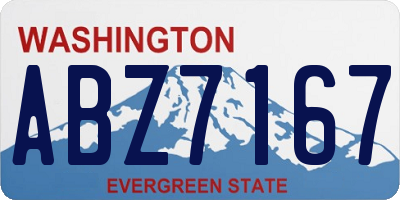 WA license plate ABZ7167