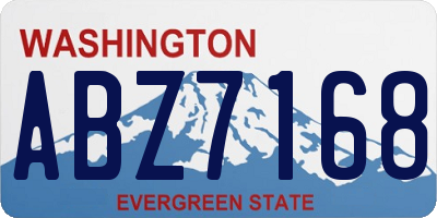 WA license plate ABZ7168