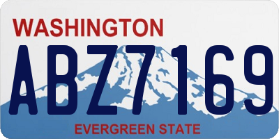 WA license plate ABZ7169