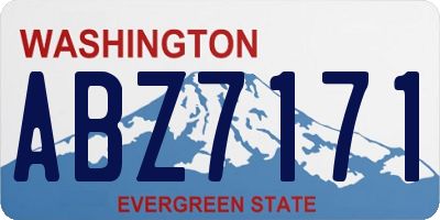 WA license plate ABZ7171