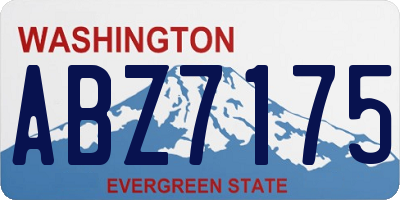 WA license plate ABZ7175