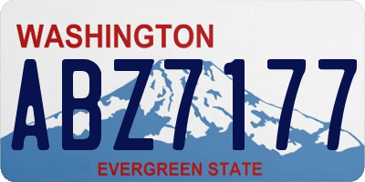 WA license plate ABZ7177