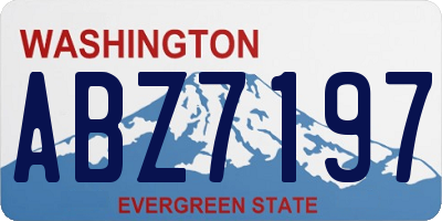 WA license plate ABZ7197