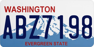 WA license plate ABZ7198