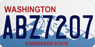 WA license plate ABZ7207