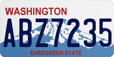WA license plate ABZ7235