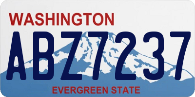 WA license plate ABZ7237