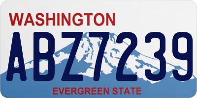 WA license plate ABZ7239