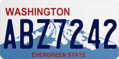 WA license plate ABZ7242