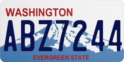 WA license plate ABZ7244