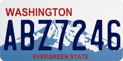 WA license plate ABZ7246