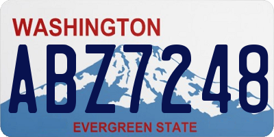 WA license plate ABZ7248