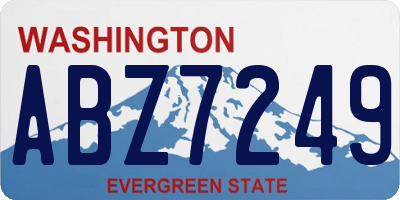 WA license plate ABZ7249