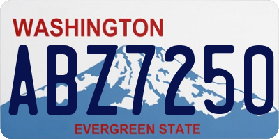 WA license plate ABZ7250