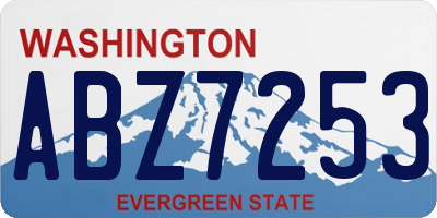 WA license plate ABZ7253