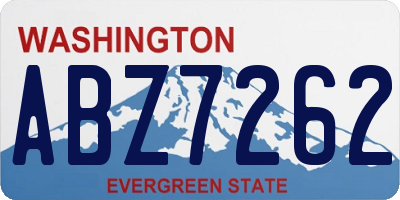 WA license plate ABZ7262
