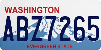 WA license plate ABZ7265
