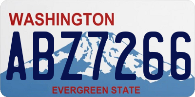 WA license plate ABZ7266