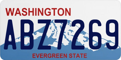 WA license plate ABZ7269