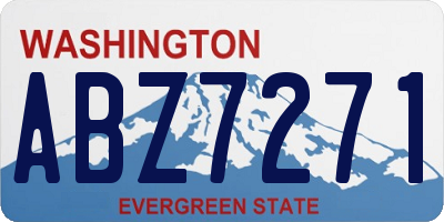 WA license plate ABZ7271