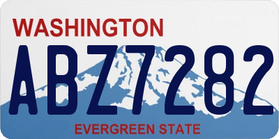 WA license plate ABZ7282