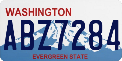 WA license plate ABZ7284