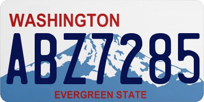 WA license plate ABZ7285