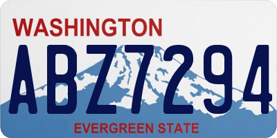 WA license plate ABZ7294
